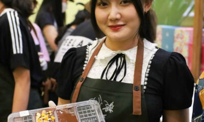 A girl shows off her homemade chocolate at Alluvia shop, 79 Le Loi street, District 1, Ho Chi Minh City, February 13, 2025. Photo courtesy of Alluvia.