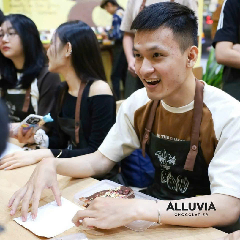 The joy of a workshop participant at Alluvia. Photo courtesy of Alluvia.