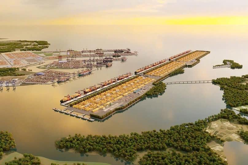 An illustration of the Can Gio International Transshipment Port in Ho Chi Minh City, southern Vietnam. Photo courtesy of the HCMC government's news portal.