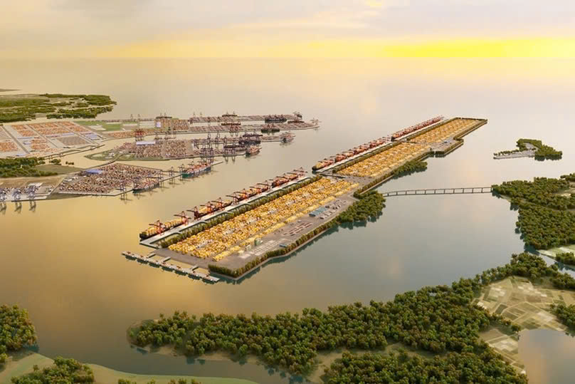 An illustration of the Can Gio International Transshipment Port in Ho Chi Minh City, southern Vietnam. Photo courtesy of the HCMC government's news portal.