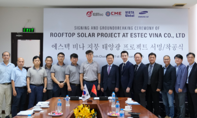 CME Solar starts installing rooftop solar power system at Estec Vina factory