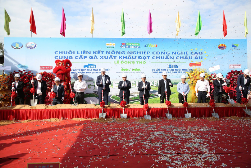 De Heus holds a groundbreaking ceremony for three projects in Tay Ninh province, southern Vietnam, February 24, 2025. Photo courtesy of Saigon Giai Phong (Liberated Saigon) newspaper.