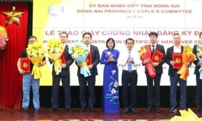 Dong Nai authorities grant investment adjustment certificates to investors in Dong Nai province, southern Vietnam, Febraury 7, 2025. Photo courtesy of Dong Nai newspaper.