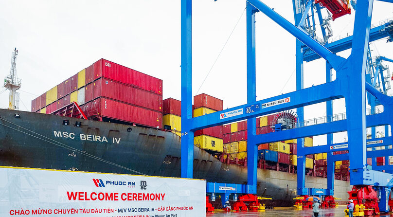 Phuoc An Port, the largest seaport in the southern province of Dong Nai, southern Vietnam, received the first ship from MSC, the world’s largest shipping line, on February 13, 2025. Photo by The Investor/Vu Pham.