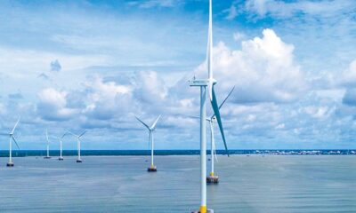 A wind power project in Ca Mau, Vietnam’s southernmost province. Photo courtesy of Ca Mau newspaper.