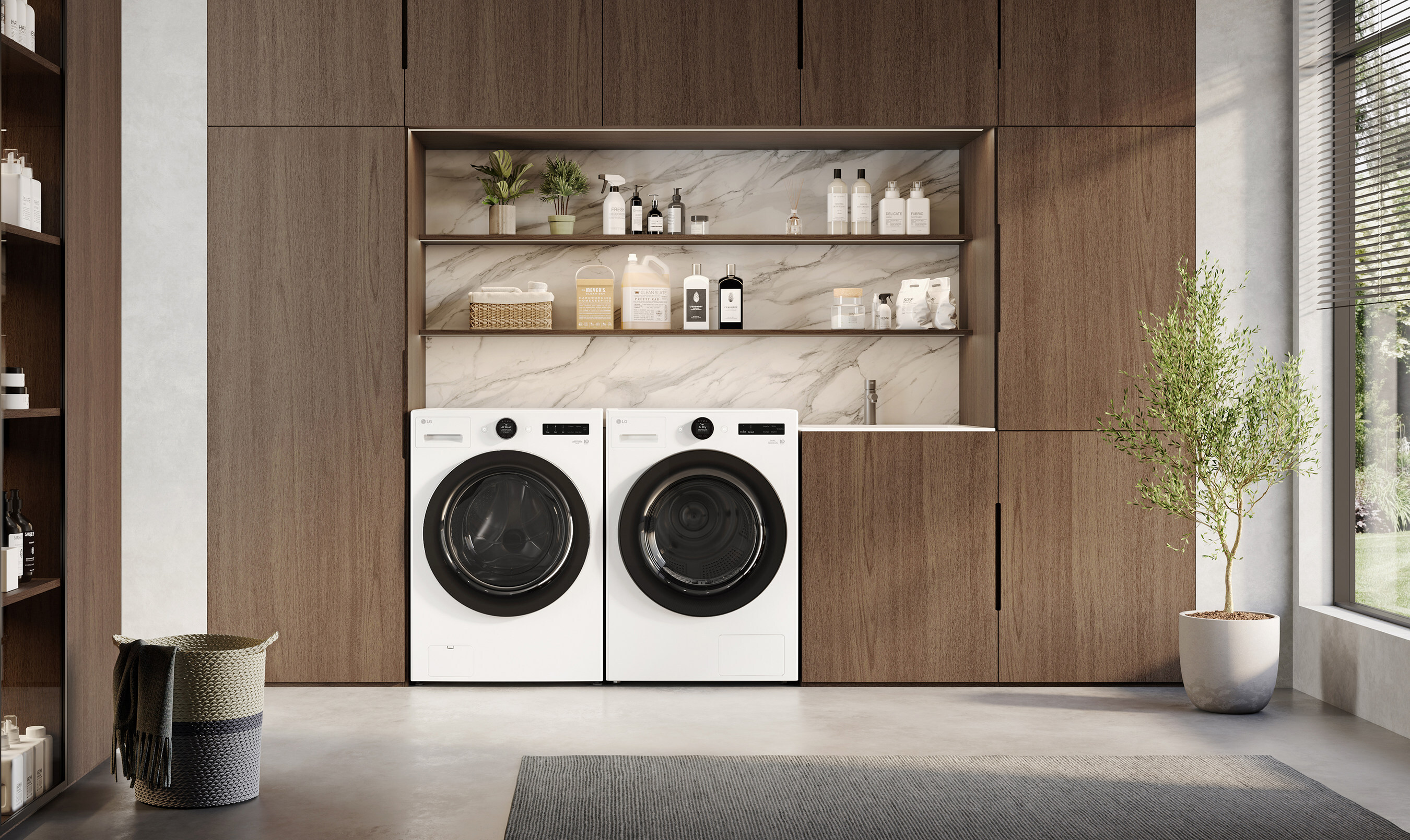 LG showcases wide selection of laundry solutions including heat pump washer and dryer at the 2025 Kitchen and Bath Industry Show (KBIS)