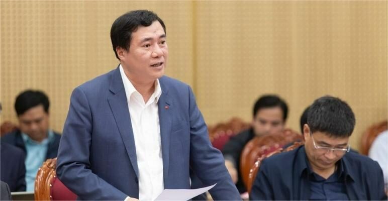 Deputy Minister of Industry and Trade Nguyen Sinh Nhat Tan at a working session in Quang Ngai province, central Vietnam, February 9, 2025. Photo courtesy of Cong Thuong (Industry & Trade) magazine.