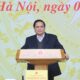 PM Pham Minh Chinh, head of the Steering Committee for Nuclear Power Plant Construction, speaks at the committee's meeting on February 4, 2024. Photo courtesy of the government's news portal.