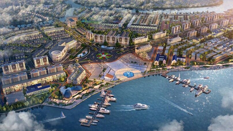 Illustration of Novaland's flagship project, Aqua City urban area, in Dong Nai province, southern Vietnam. Photo courtesy of NVL.