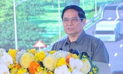 PM Pham Minh Chinh speaks at the groundbreaking ceremony of the Ho Chi Minh City-Thu Dau Mot-Chon Thanh Expressway’s session passing through Binh Duong province on February 1, 2025. Photo courtesy of the government's news portal.