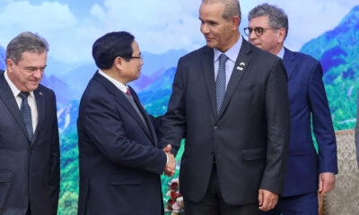 Vietnamese Prime Minister Pham Minh Chinh receives Renato Costa, CEO of Friboi under Brazil's JBS S.A in Hanoi on Febraury 13, 2025. Photo courtesy of the Vietnamese government's news portal.