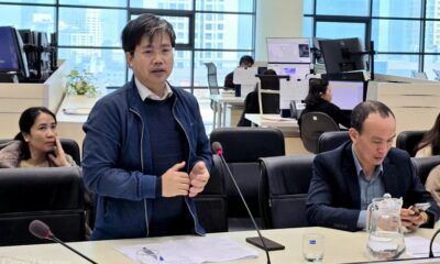 Mai Van Khiem, head of the National Center for Hydro-Meteorological Forecasting, speaks at a conference on January 21, 2025. Photo courtesy of Cong Thuong (Industry & Trade) newspaper.