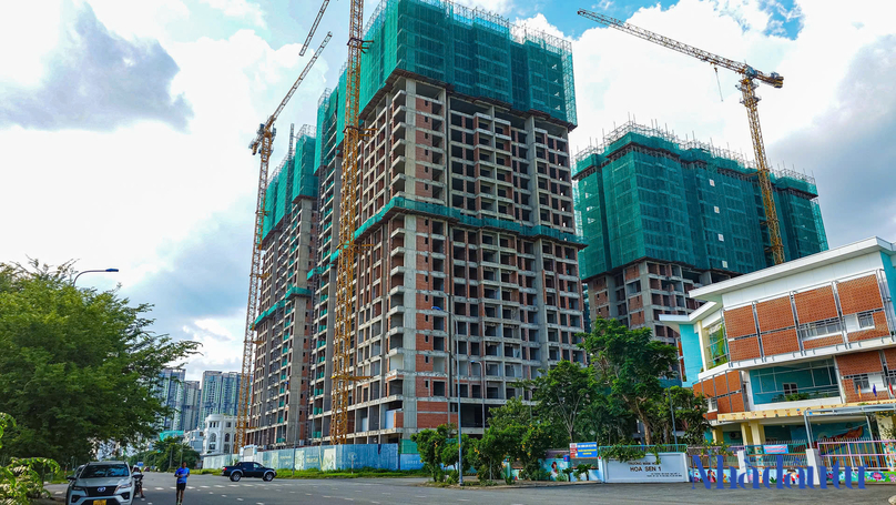 A real estate project under development. Photo by The Investor/Vu Pham.