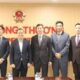 Deputy Minister of Industry and Trade Nguyen Hoang Long (third, left) at a meeting with GS Energy in Hanoi, March 12, 2025. Photo courtesy of Cong Thuong (Industry & Trade) newspaper.