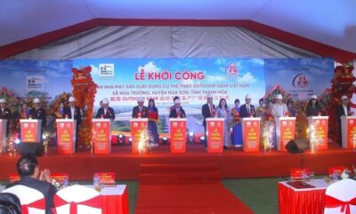 Outdoor Gear Vietnam holds a groundbreaking ceremony in Thanh Hoa province, central Vietnam on March 17, 2025. Photo courtesy of Thanh Hoa newspaper.